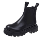 Fashion Women's Chelsea Boots Spring Autumn Waterproof Non-slip Platform Ankle Boots Women Slip on Thick Sole Booties Mujer