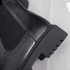 Women's Chelsea Boots Genuine Leather Winter Fashion Ankle Boots Retro Martin Boots
