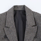 Chic Asymmetrical Plaid Blazer for Women