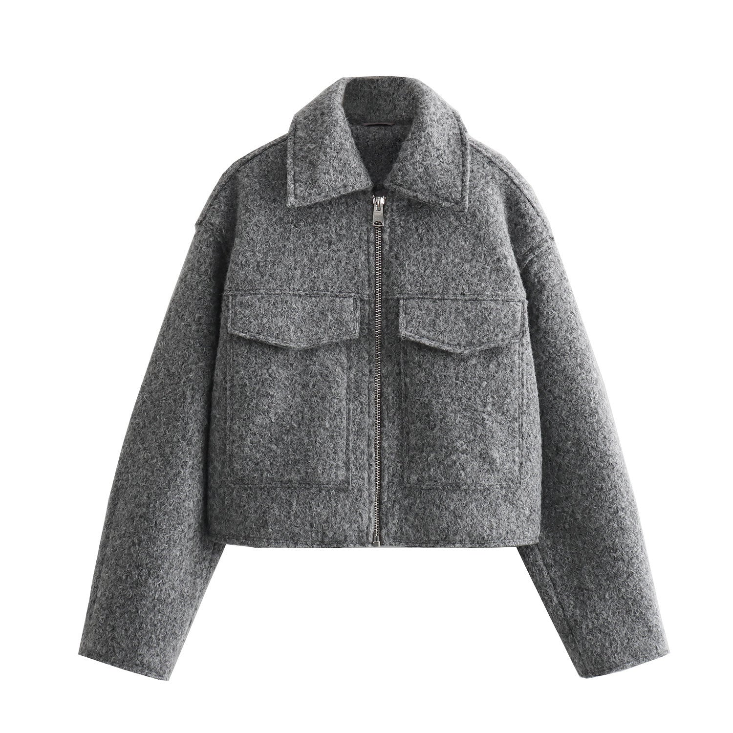 Women's Short Wool Blend Jacket Coat