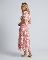 Isolde | Floral-Print Collared Midi Dress