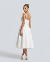 Gemma | Corset Full-Skirt Midi Dress