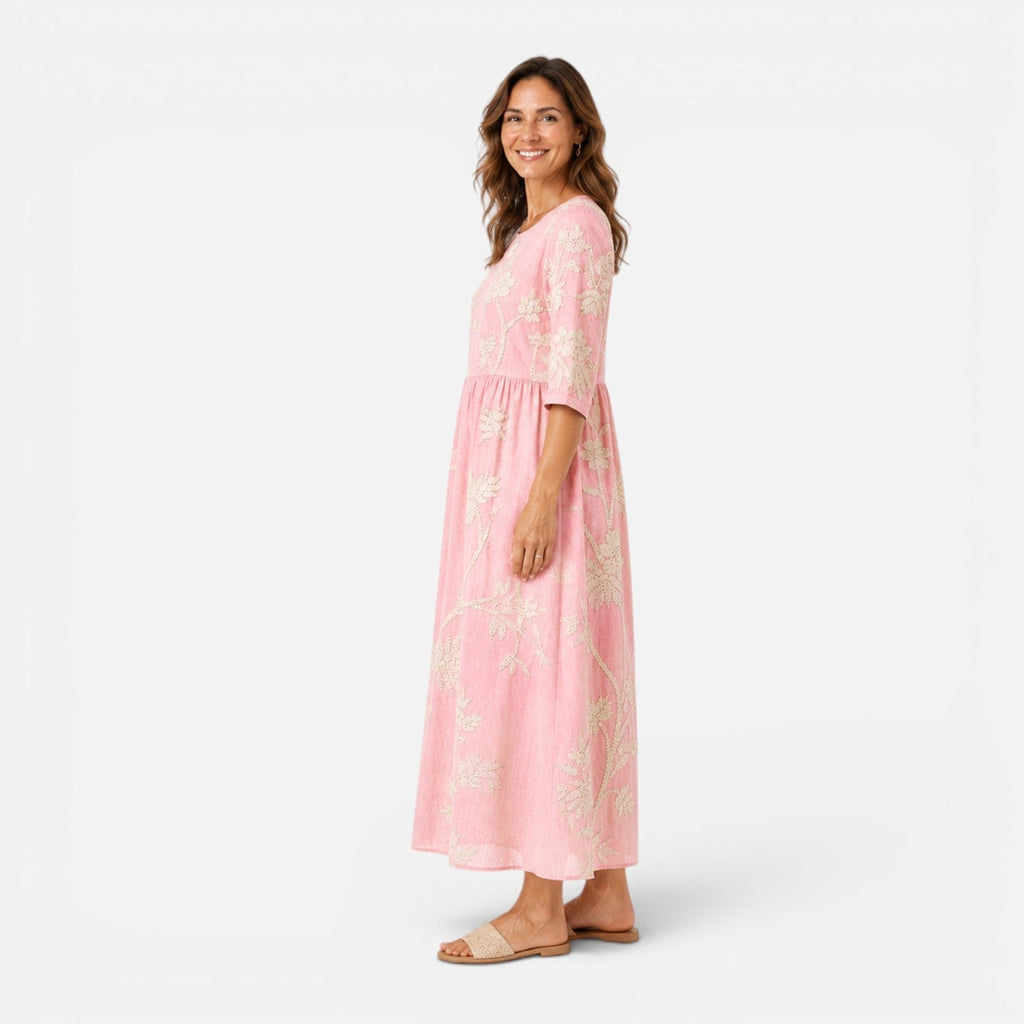 Emilia | Floral Print Lightweight Midi Dress