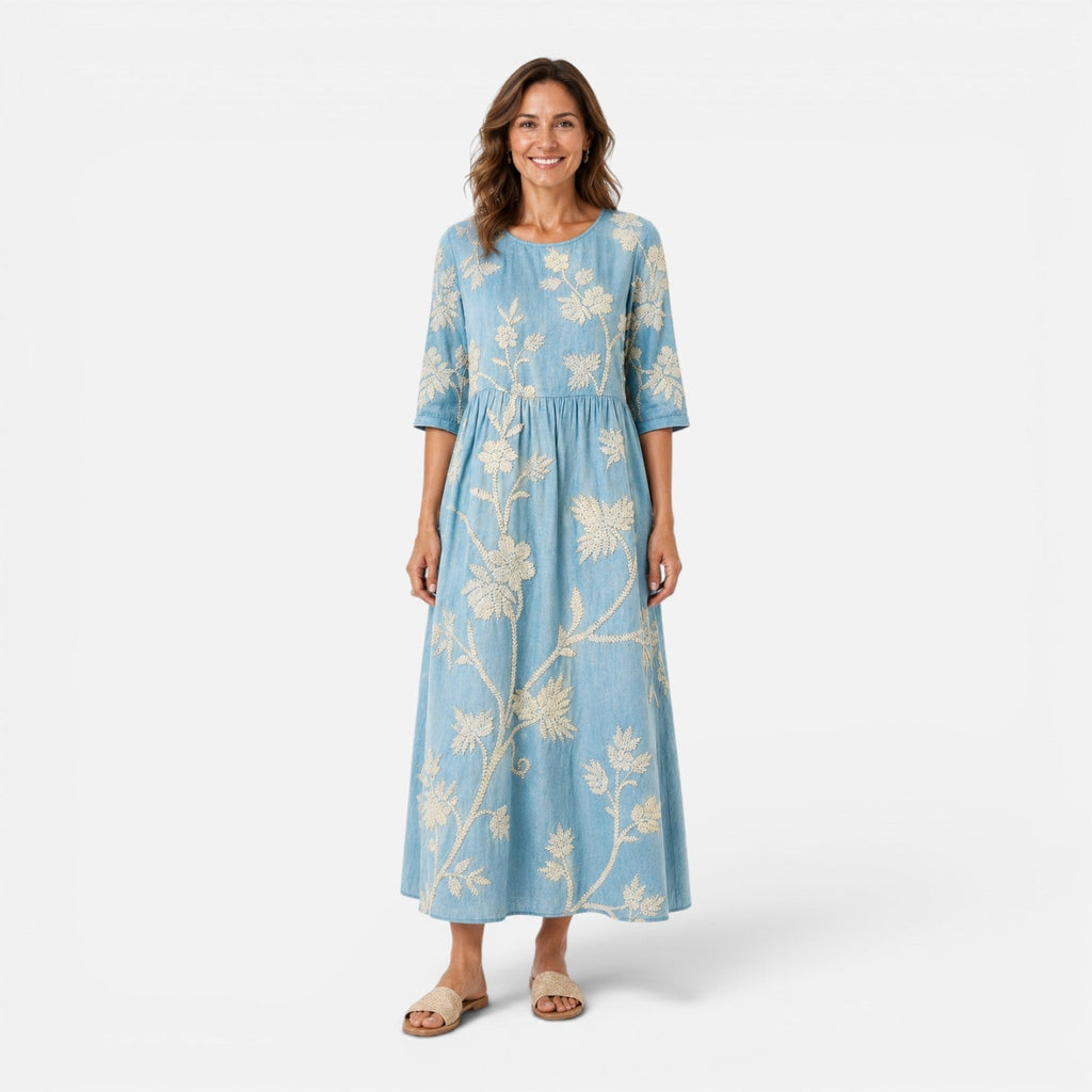 Emilia | Floral Print Lightweight Midi Dress