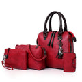 ValenKuci  Leather Shoulder Messenger Bag Tote Bag Bolsa 4pcs/Set Women Composite Bag High Quality Ladies Handbag Female set bag