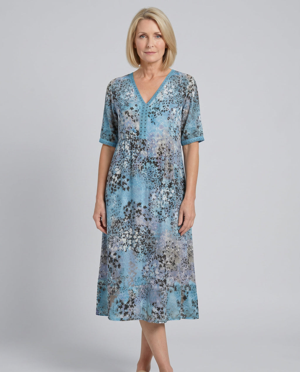 Mira | Relaxed Floral Pocket Midi Dress