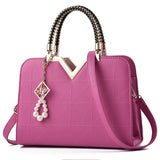 Fashion Women Handbags Leather Totes Bag Top-handle Embroidery Crossbody Bag Shoulder Bag Lady Simple Style Hand Bags
