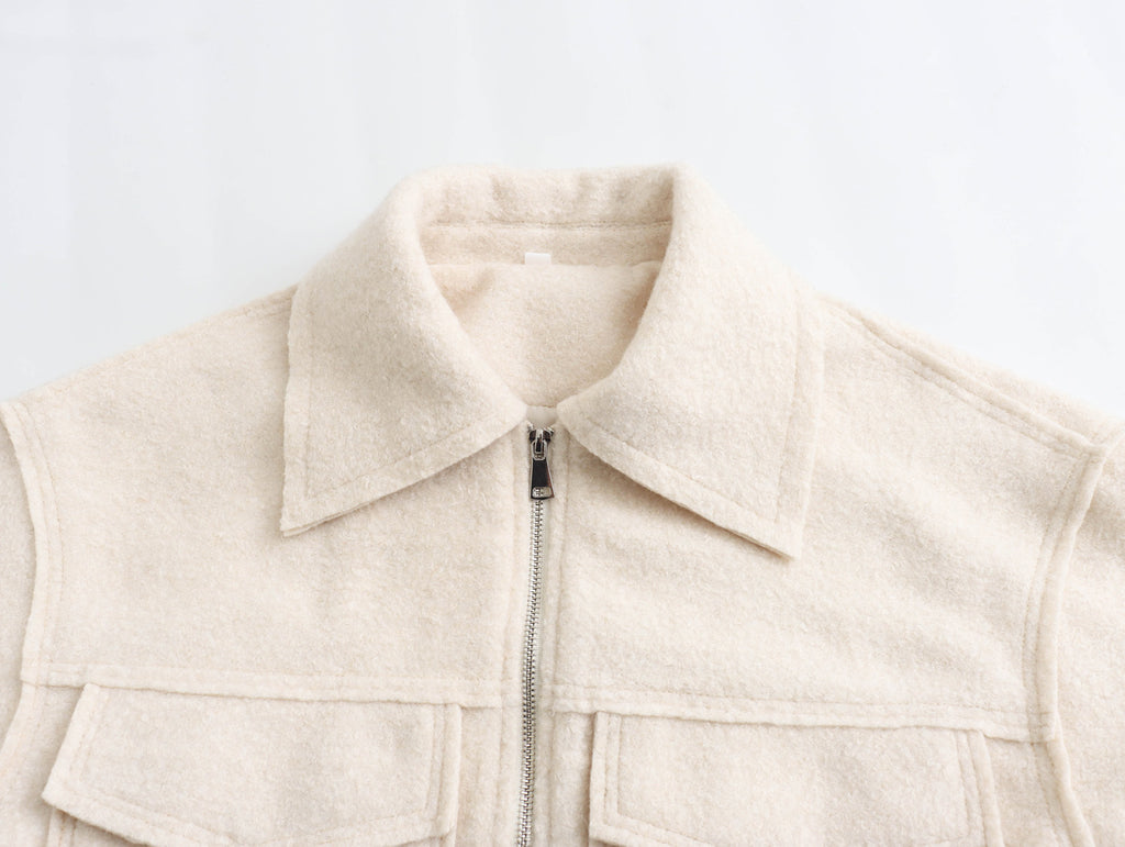 Women's Short Wool Blend Jacket Coat