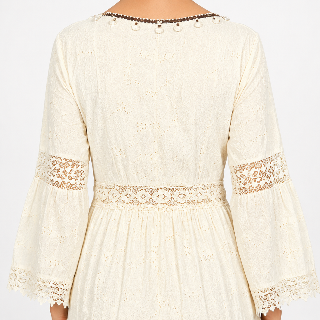 Eloise | Floral Lace Midi Dress