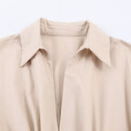Belted Collared Shirt Dress for Women