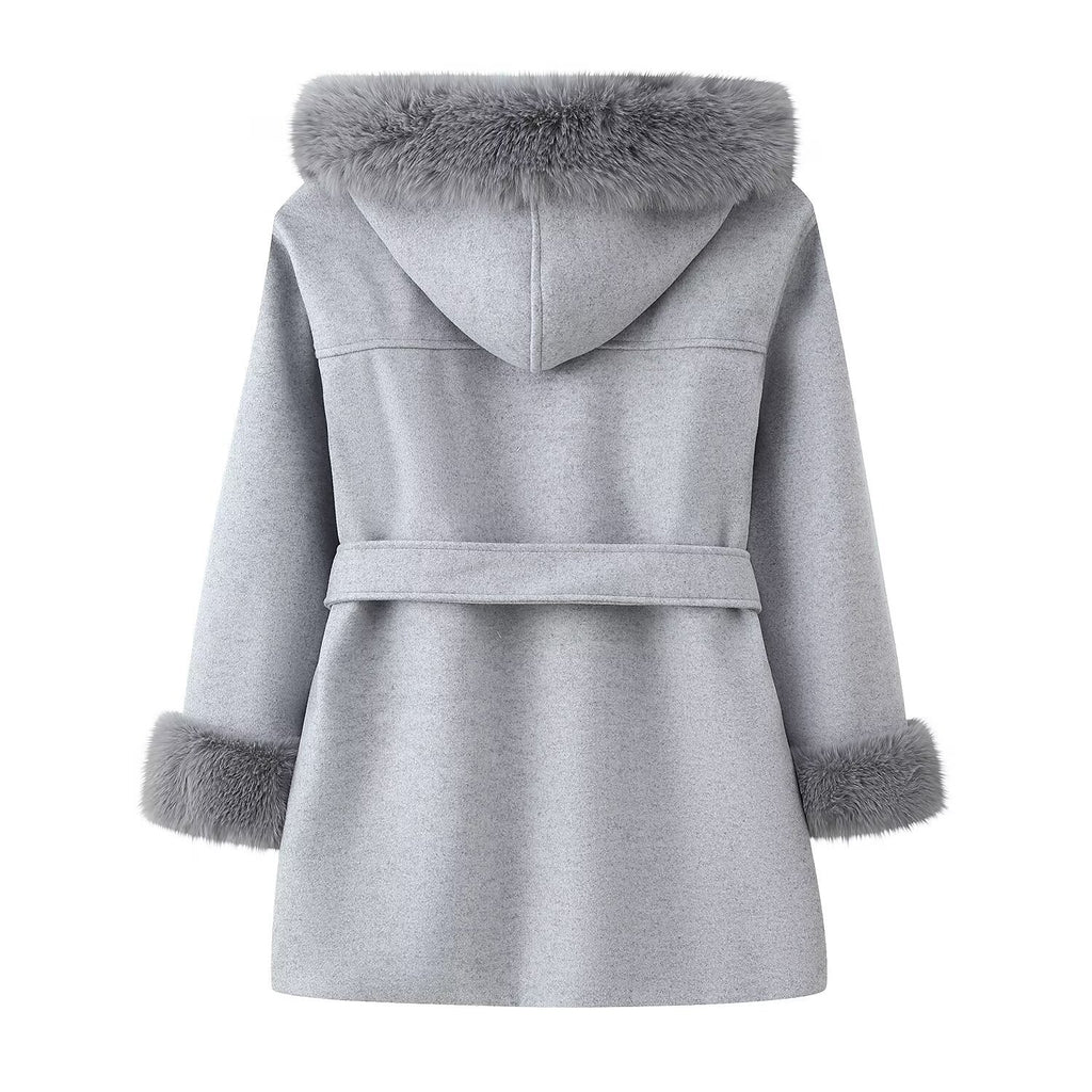 Women's Casual Wool Blend Coat Versatile Outerwear