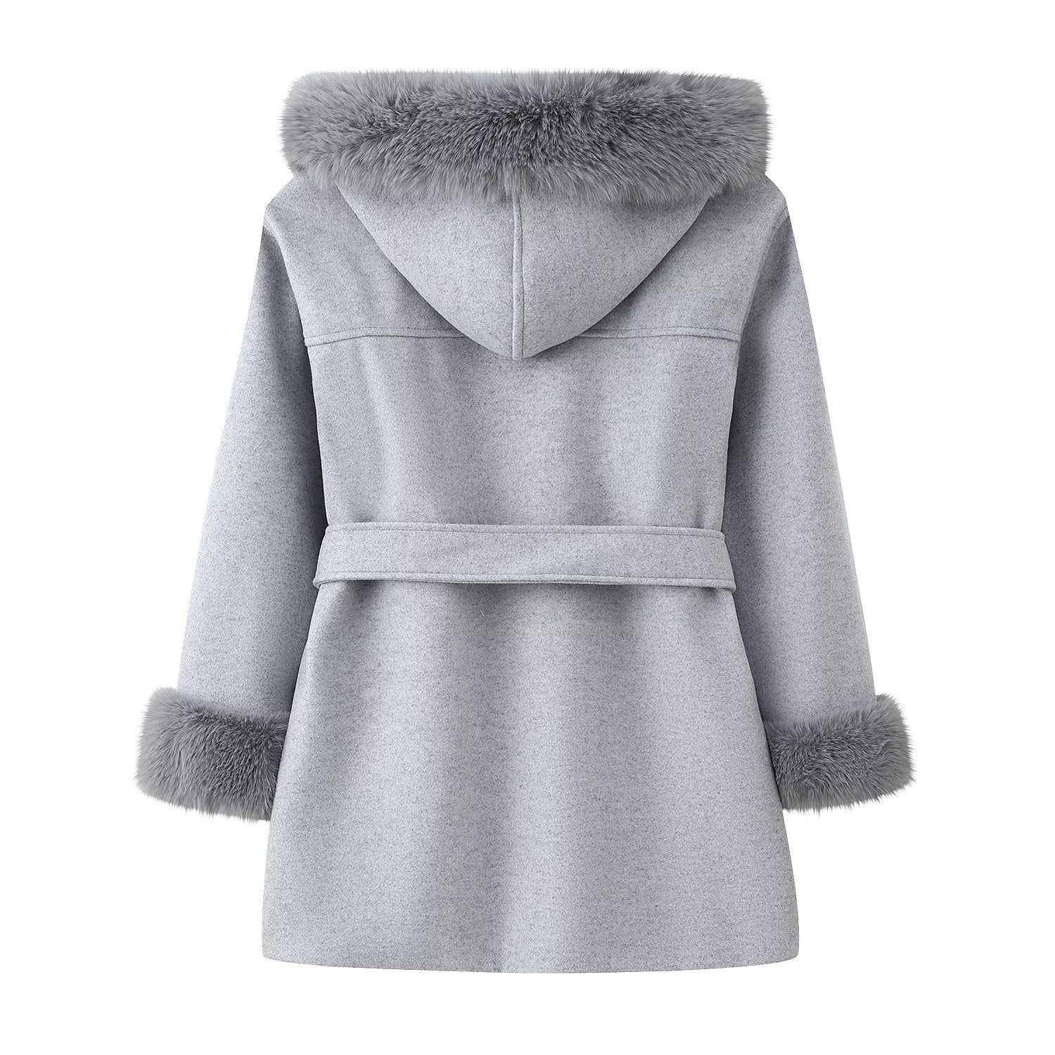 Women's Casual Wool Blend Coat Versatile Outerwear