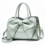 Fashion Women Handbags Tassel PU Totes Bag Top-handle Embroidery Bag Shoulder Bag Lady Simple Style Crocodile Pattern
