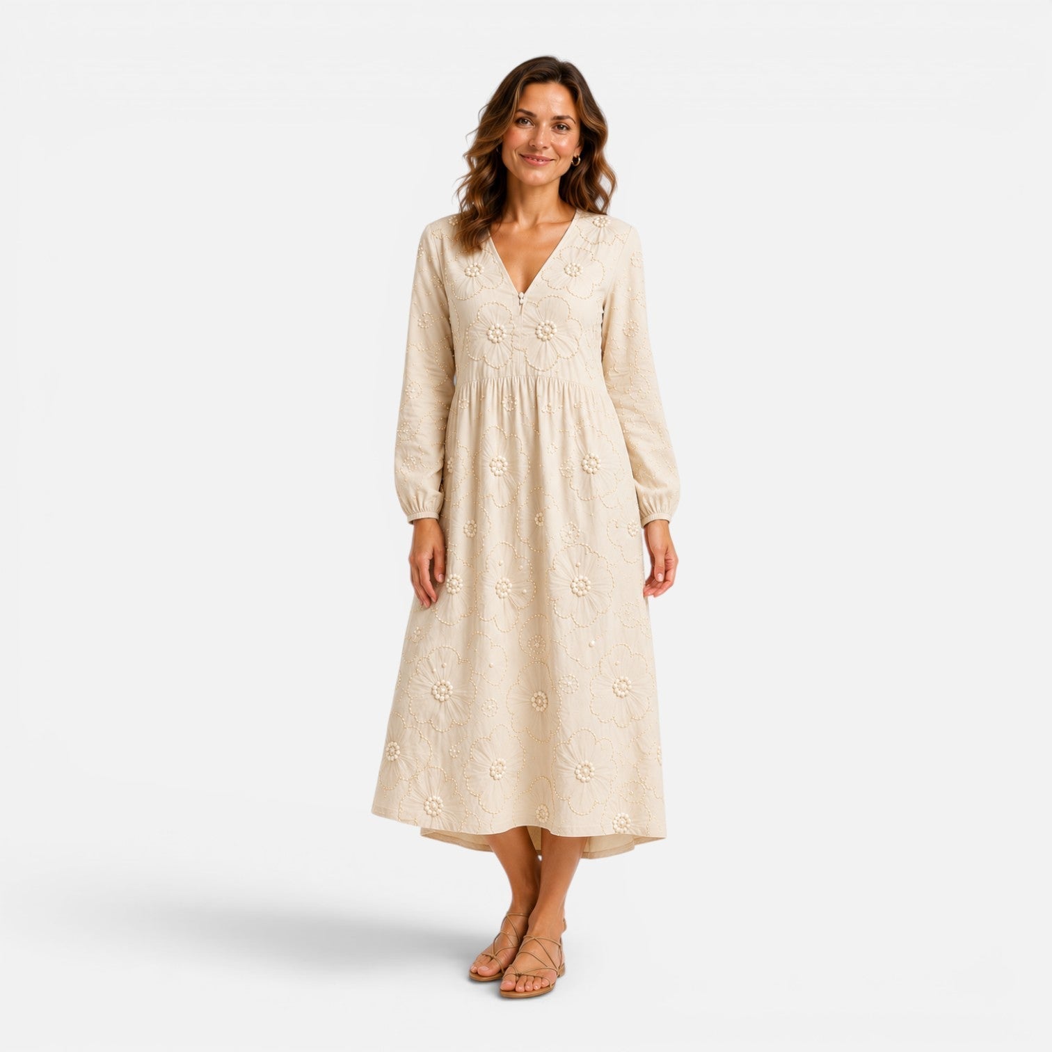 Elisa | Floral Print Midi Dress