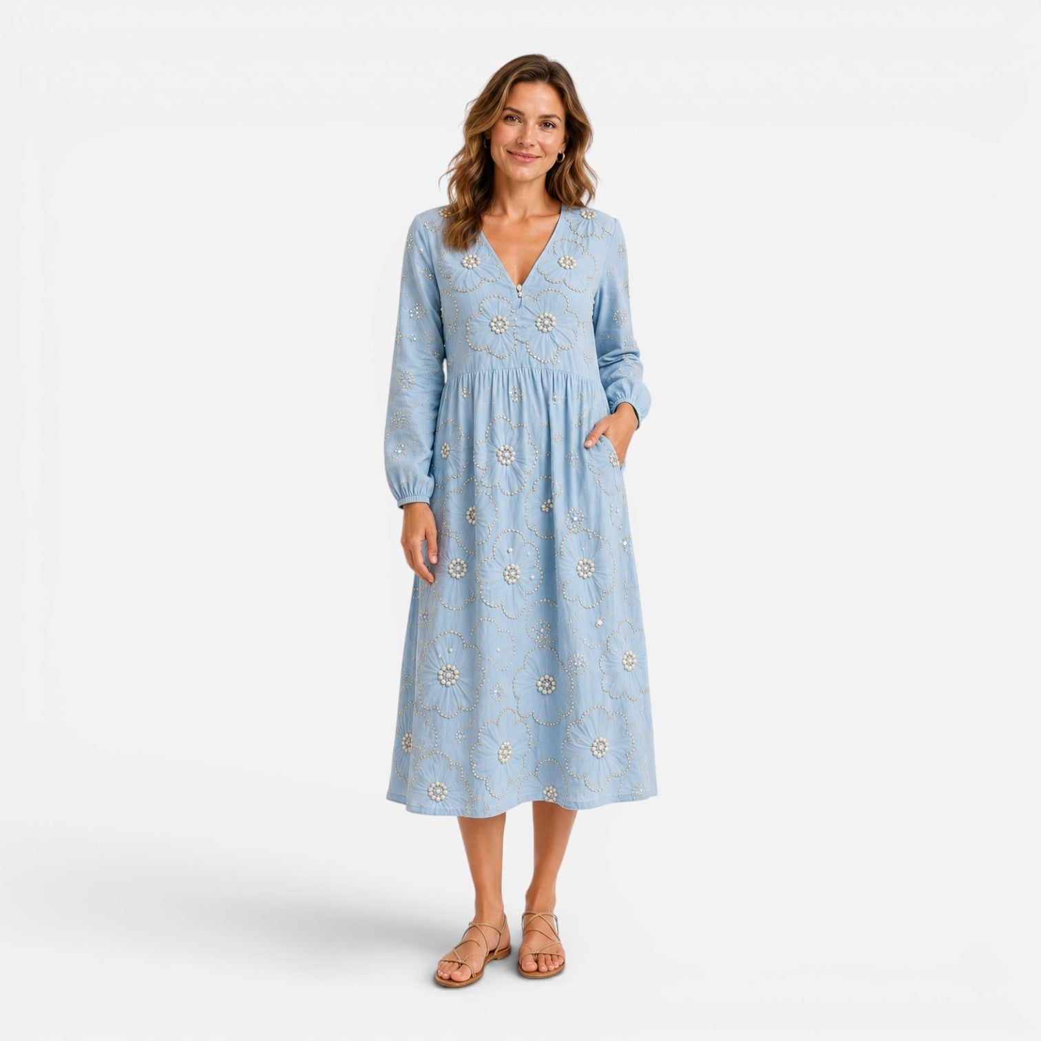Elisa | Floral Print Midi Dress