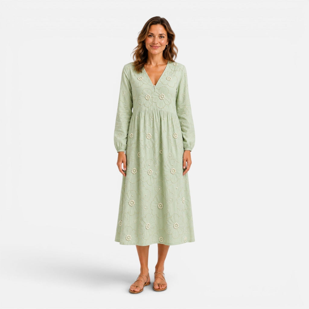 Elisa | Floral Print Midi Dress
