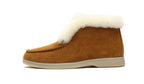 Ankle boots cow-suede-leather boots natural-fur Warm winter boots Slip-on snow boots for women