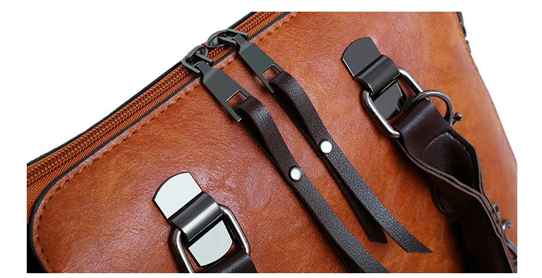 ValenKuci  Leather Shoulder Messenger Bag Tote Bag Bolsa 4pcs/Set Women Composite Bag High Quality Ladies Handbag Female set bag