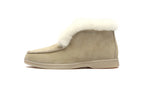 Ankle boots cow-suede-leather boots natural-fur Warm winter boots Slip-on snow boots for women