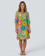 Thea | Floral Print Knee-Length Midi Dress