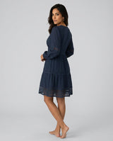 Ada | Vintage Lace-Trim Midi Dress