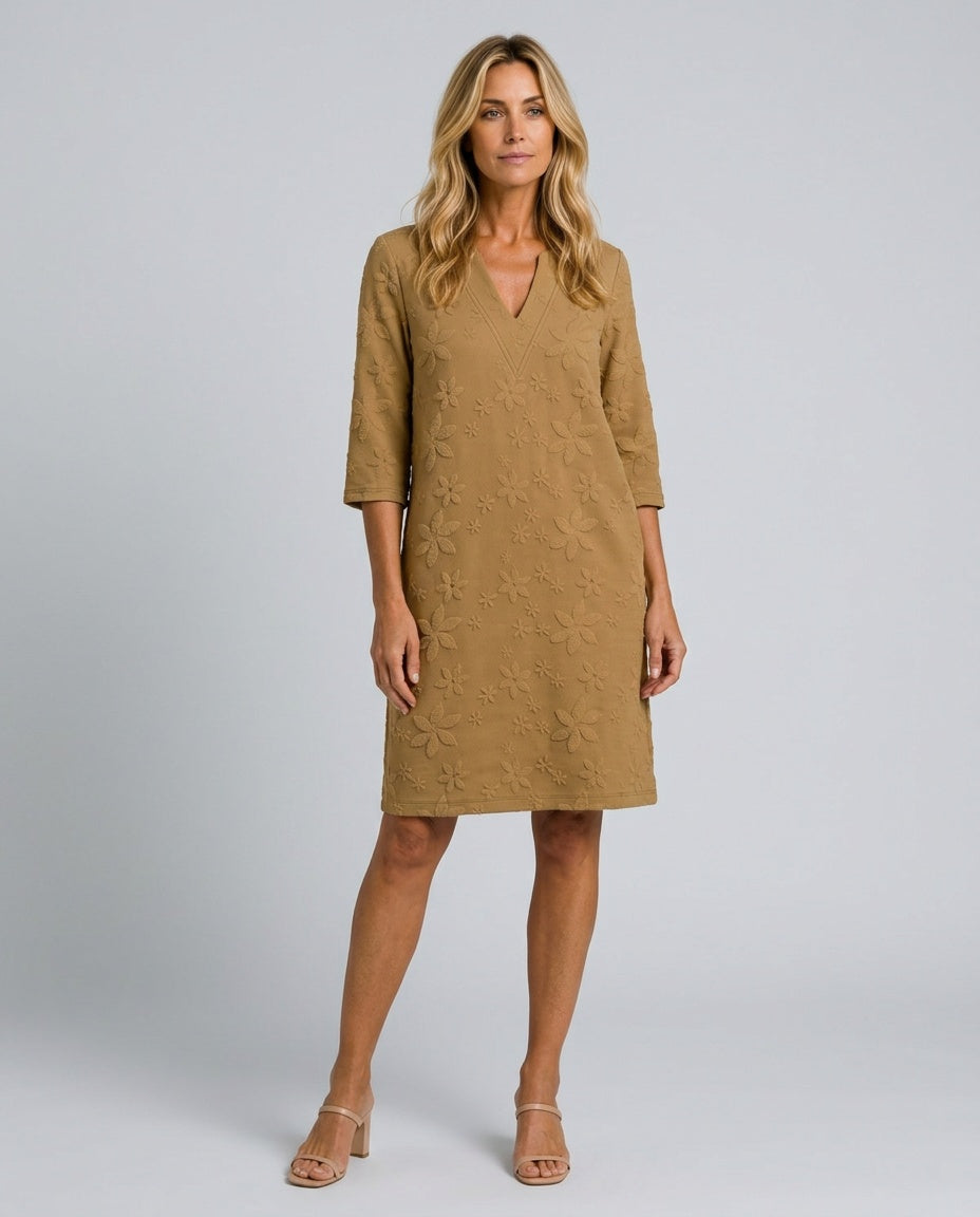 Avenzia | Floral V-Neck Midi Dress