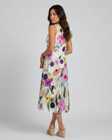 Florie | Floral Print Sleeveless Midi Dress