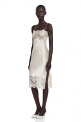 Amara | Floral Lace Panel Spaghetti Strap Mini Dress