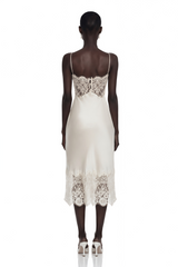Amara | Floral Lace Panel Spaghetti Strap Mini Dress