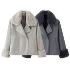 Women's Casual Wool Blend Coat Versatile Outerwear