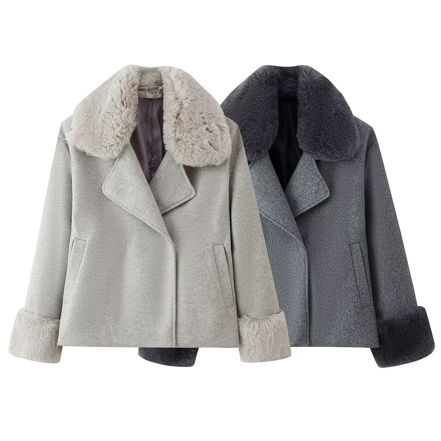 Women's Casual Wool Blend Coat Versatile Outerwear