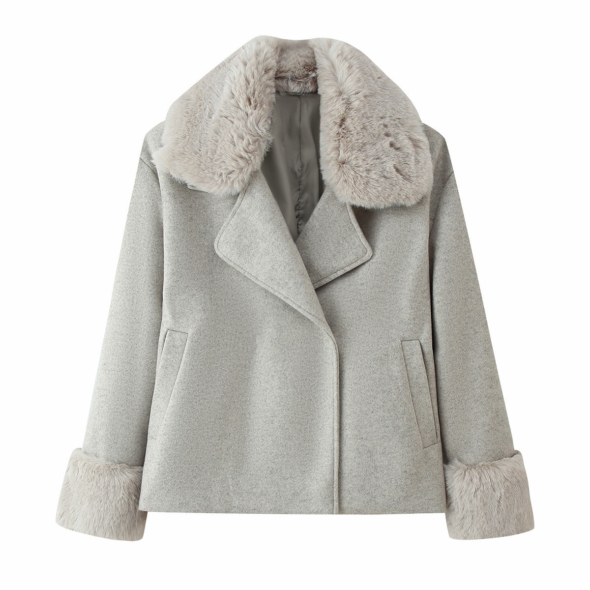 Women's Casual Wool Blend Coat Versatile Outerwear