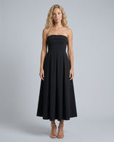 Stella | Strapless Structured Bodice Midi Dress