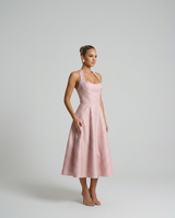 Kate | Midi Dress with Halter Neck and Corset Bodice