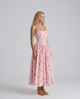 Elinor | Midi Sundress with Lace-Up Back