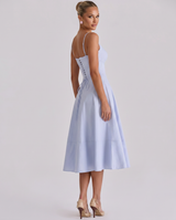 Robyn | Midi Sundress with Lace-Up Back
