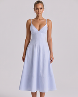 Robyn | Midi Sundress with Lace-Up Back