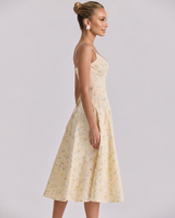 Robyn | Midi Sundress with Lace-Up Back