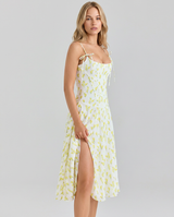Imelda | Floral Print Georgette Midi Dress