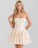 Ayla | Mini Dress with Floral Print and Structured Bodice