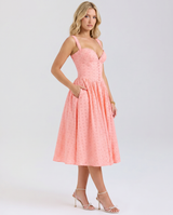 Adabella | Midi Dress with Sweetheart Neckline and Tulle Skirt