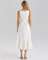 Abby | Lace Up Midi Dress
