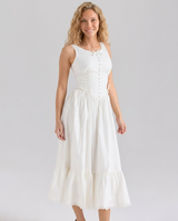 Abby | Lace Up Midi Dress