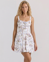 Katie | Floral Print Cotton Mini Dress