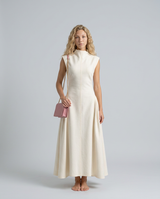Cleo | High-Low Structured Midi Dress