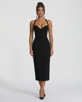 Liliana | Midi Dress with Lace Corset Bodice