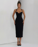 Liliana | Midi Dress with Lace Corset Bodice