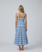 Sierra | Gingham Tiered Midi Dress