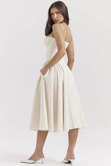 Thelma | Midi Sundress with Corset Bodice