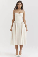 Thelma | Midi Sundress with Corset Bodice